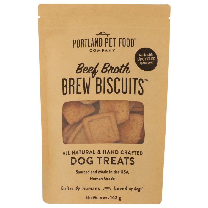 PORTLAND PET FOOD COMPANY: Beef Broth Brew Biscuits Dog Treats, 5 oz