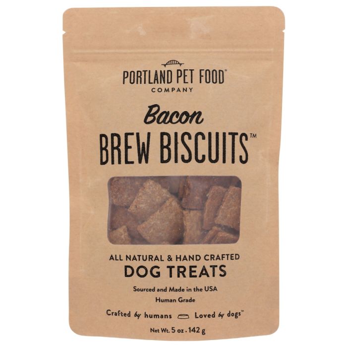 PORTLAND PET FOOD COMPANY: Bacon Brew Biscuits Dog Treats, 5 oz