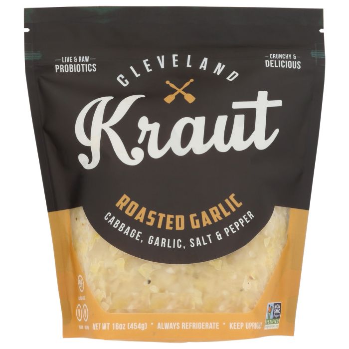 CLEVELAND KRAUT: Roasted Garlic Sauerkraut, 16 oz