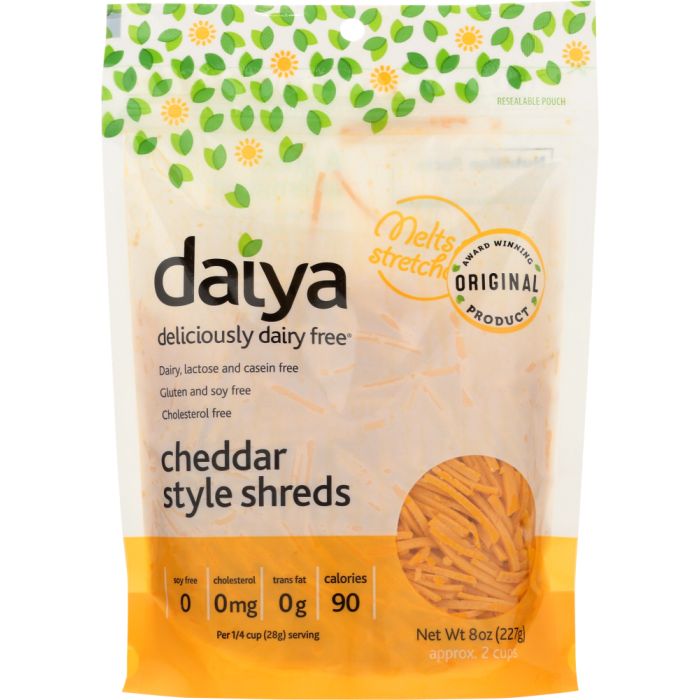 DAIYA: Cheddar Style Shreds, 8 oz