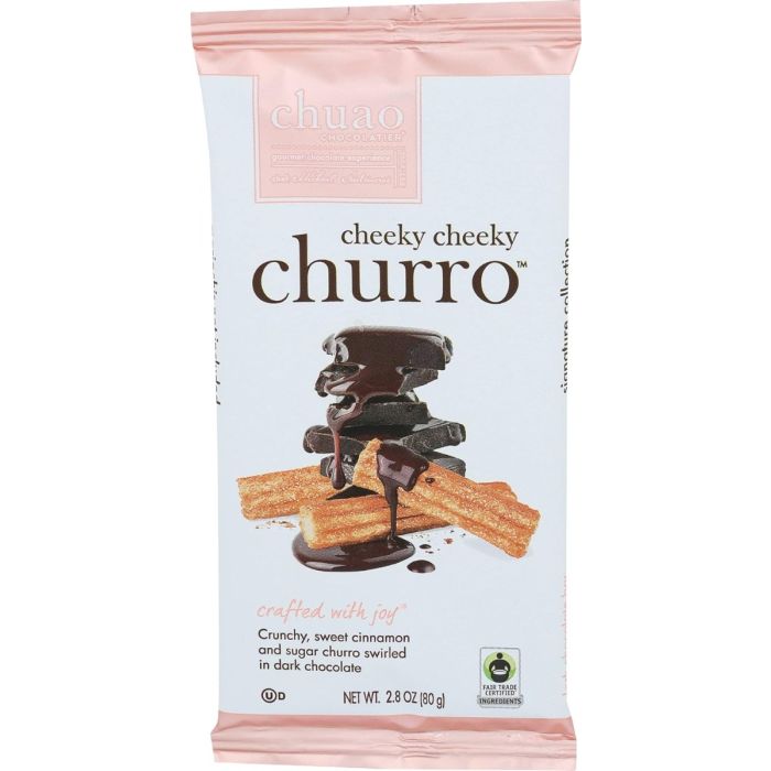 CHUAO CHOCOLATIER: Cheeky Cheeky Churro Chocolate Bar, 2.8 oz