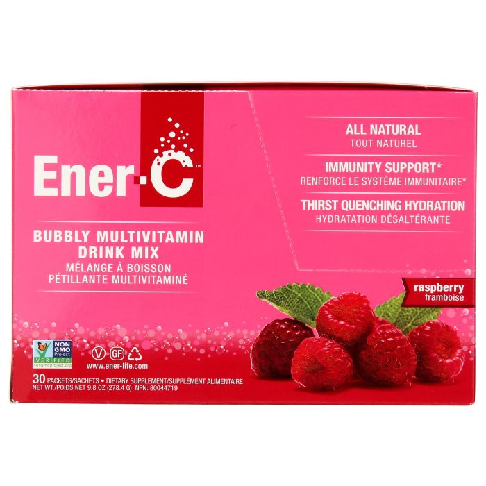ENER LIFE: Raspberry Multivitamin Drink Mix, 30 pc