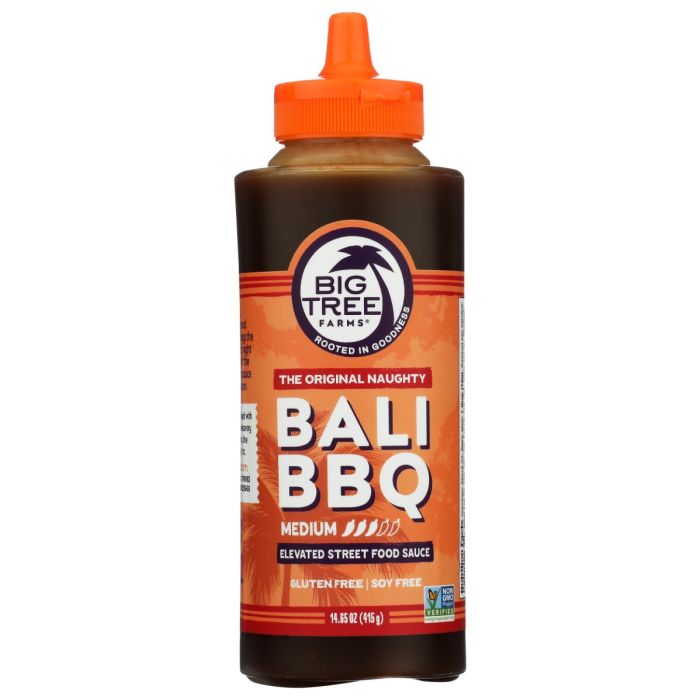 BIG TREE FARMS: Original Naughty Bali BBQ Sauce, 14.65 oz