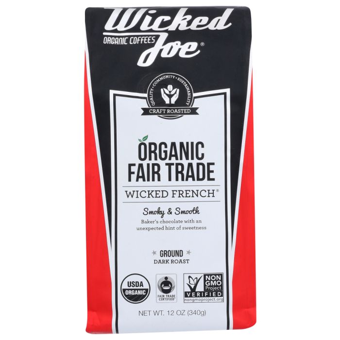 WICKED JOE COFFEE: Organic Fair Trade Wicked French, 12 oz