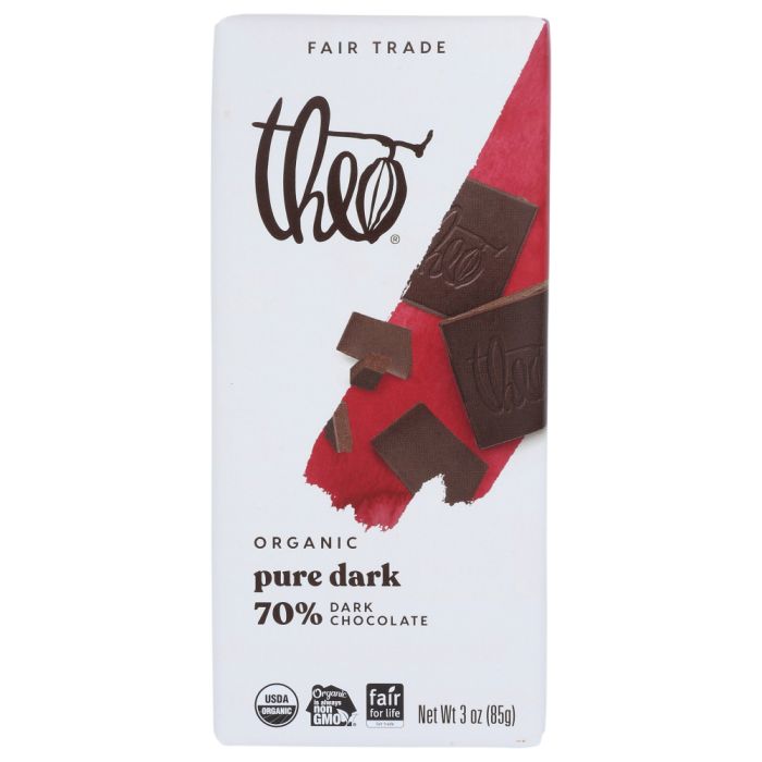 THEO CHOCOLATE: Chocolate Bar Dark 70%, 3 oz