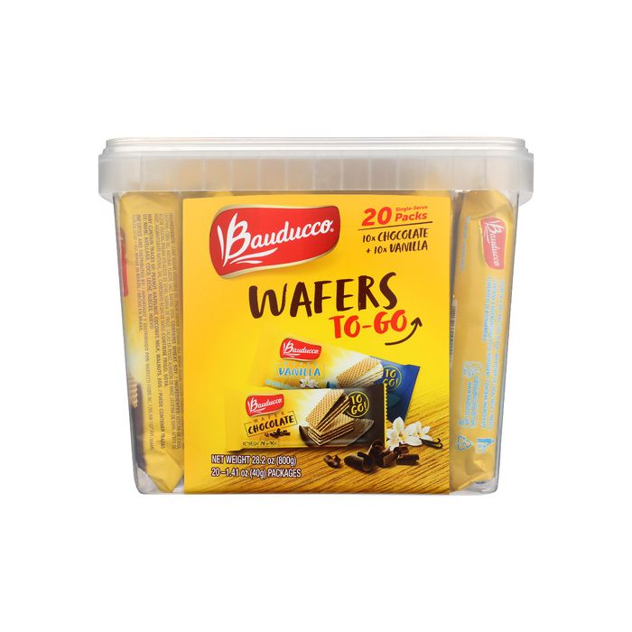 BAUDUCCO: Chocolate and Vanilla Wafer Cookies 20pc Single Serve, 28.2 oz