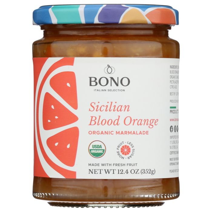 BONO: Sicilian Blood Orange Marmalade, 12.4 oz