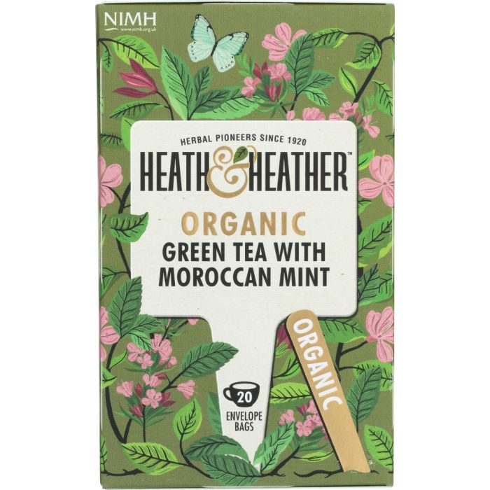 HEATH AND HEATHER: Organic Green Tea with Moroccan Mint, 20 ea