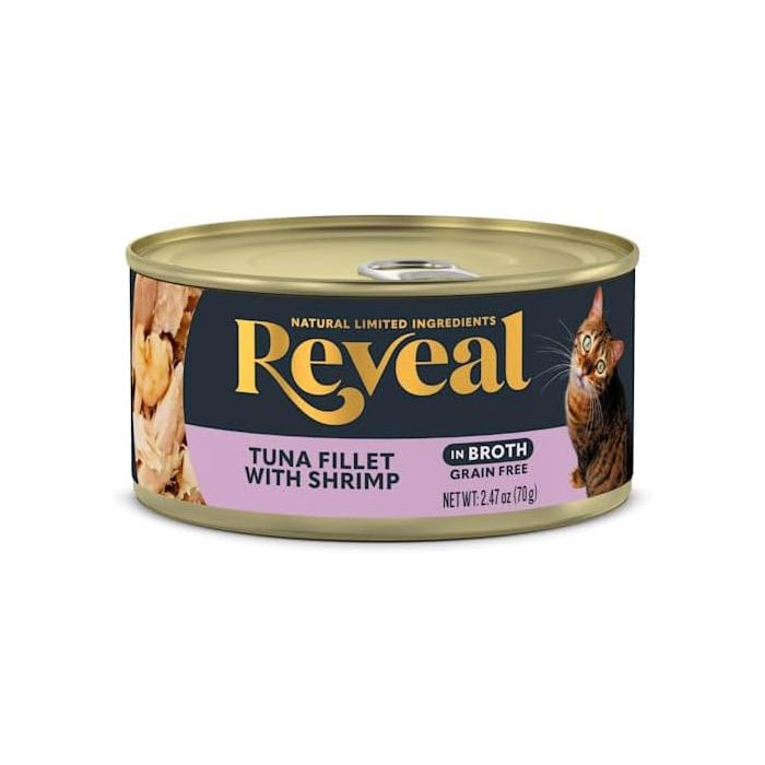 REVEAL: Tuna Fillet with Shrimp in Broth Cat Food, 2.47 oz