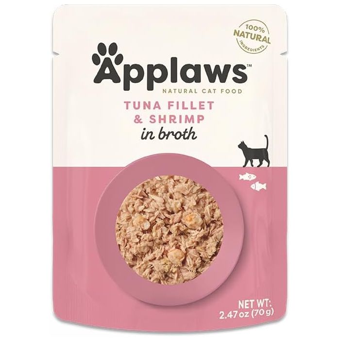 APPLAWS: Tuna Fillet And Shrimp In Broth Pouch, 2.47 oz