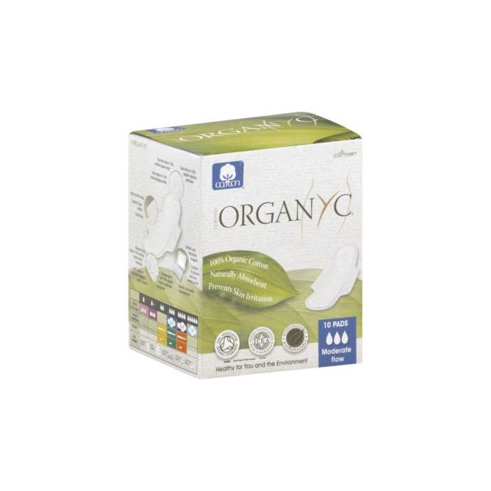 ORGANYC: Organic Cotton Moderate Flow Pad, 10 pc