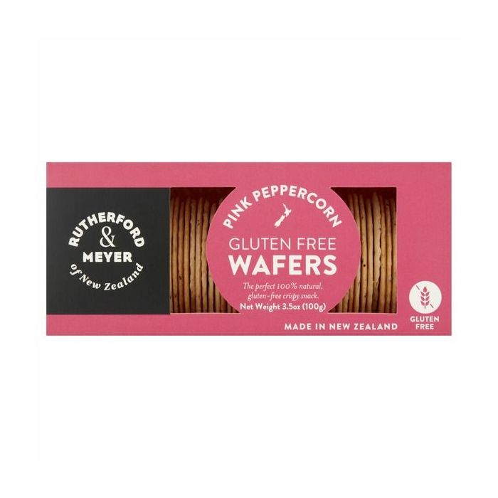 RUTHERFORD & MEYER: Pink Peppercorn Gluten Free Wafers, 3.5 oz