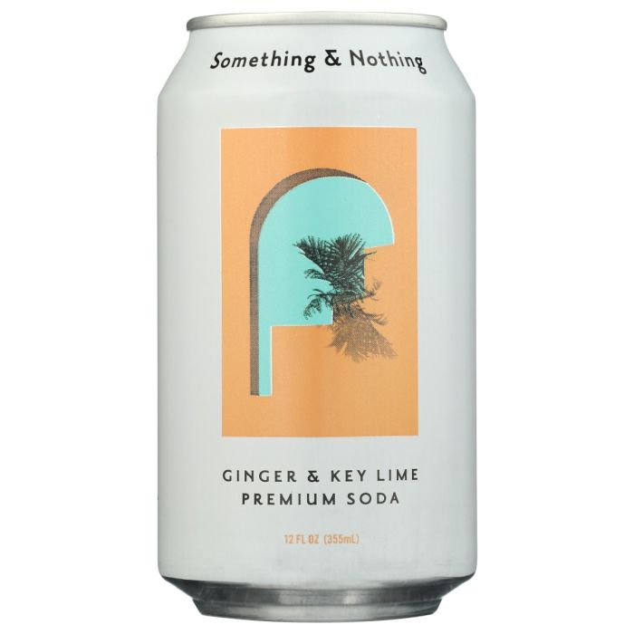 SOMETHING AND NOTHING: Ginger & Key Lime Premium Soda, 12 fo.