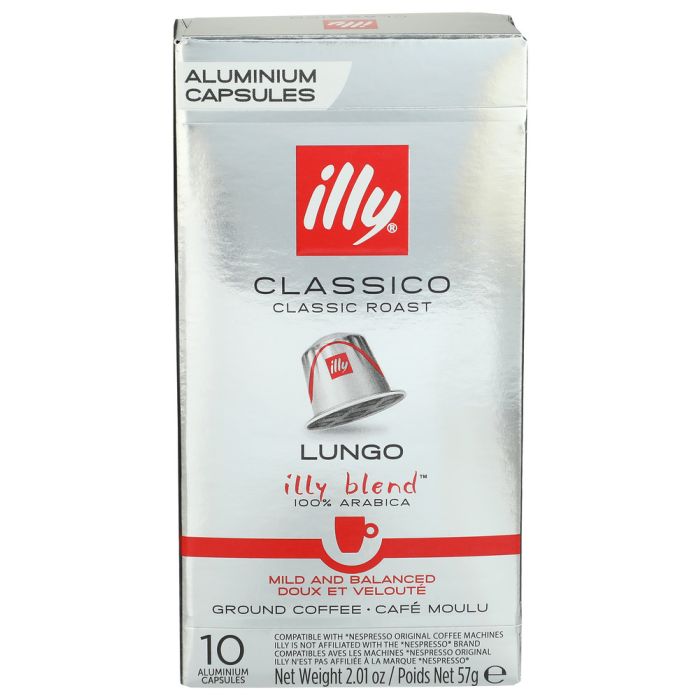 ILLYCAFFE: Lungo Capsules Classico Roast Coffee, 2.1 oz