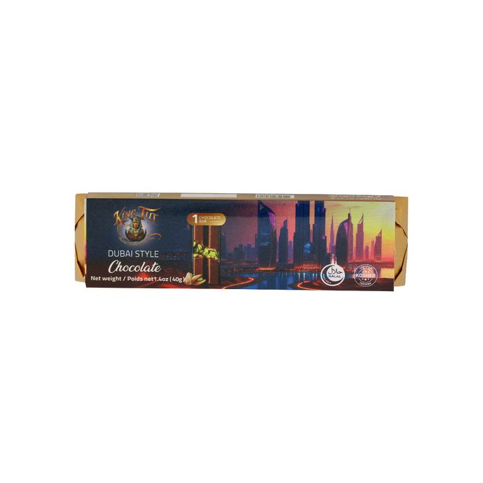 KING TUT: Dubai Style Chocolate Bar, 1.4 oz