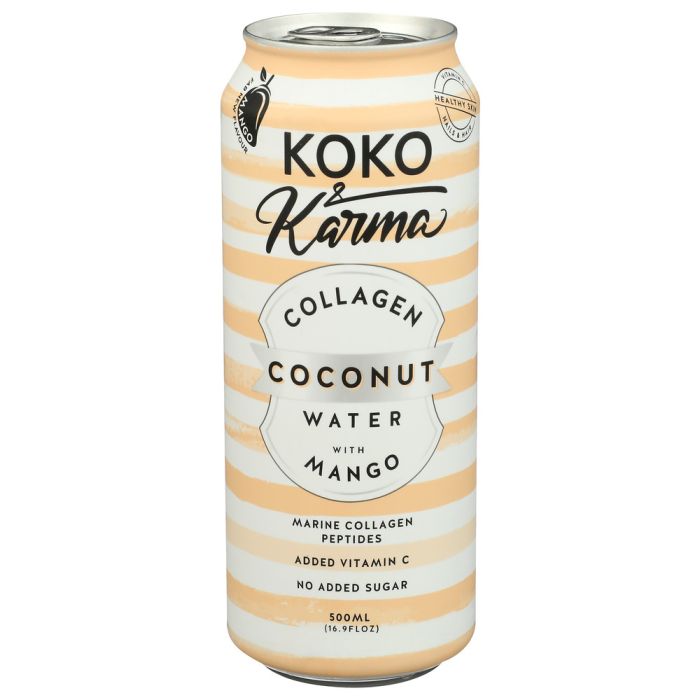 KOKO AND KARMA: Mango Collagen Coconut Water, 16.9 fo