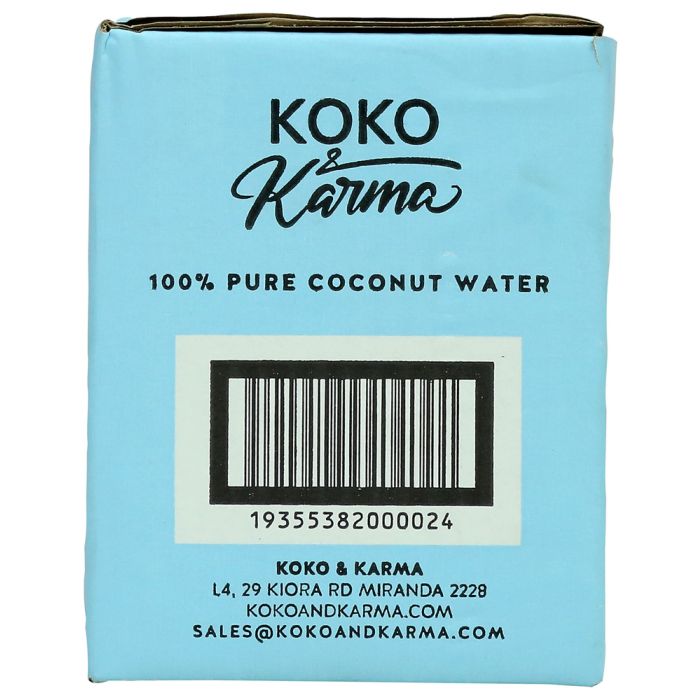 KOKO AND KARMA: Pure Coconut Water 4Pk, 33.8 fo