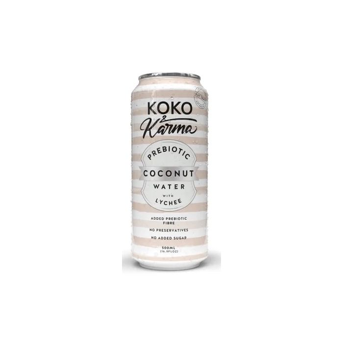 KOKO AND KARMA: Lychee Prebiotic Coconut Water, 16.9 fo