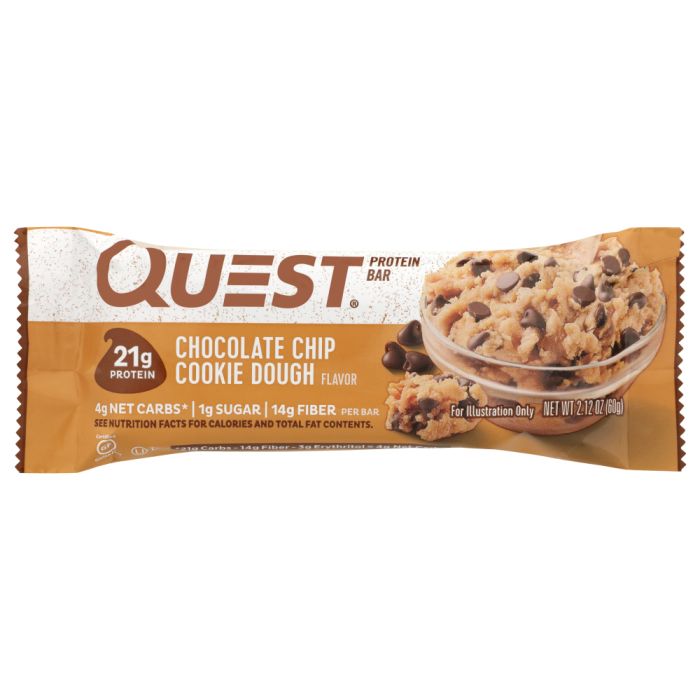 QUEST NUTRITION: Protein Bar Chocolate Chip Cookie Dough, 2.12 oz