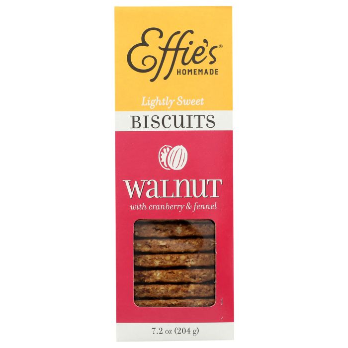 EFFIES HOMEMADE: Walnut With Cranberry & Fennel Biscuits, 7.2 oz