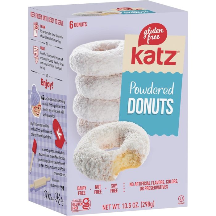 KATZ: Gluten Free Powdered Donuts, 10.5 oz