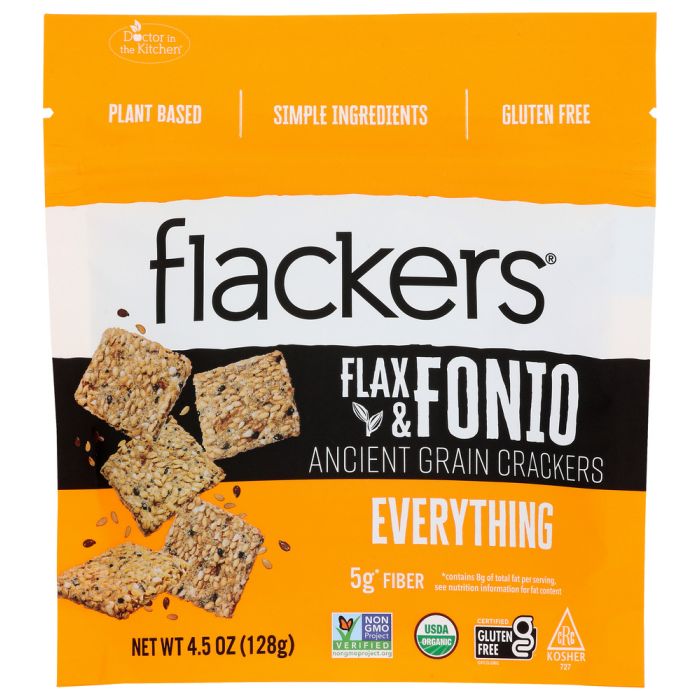 DOCTOR IN THE KITCHEN: Crackers Flax Fon Evrythg, 4.5 oz