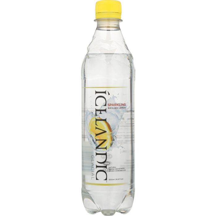 ICELANDIC GLACIAL: Water Sparkling Sicilian Lemon, 16.9 fo