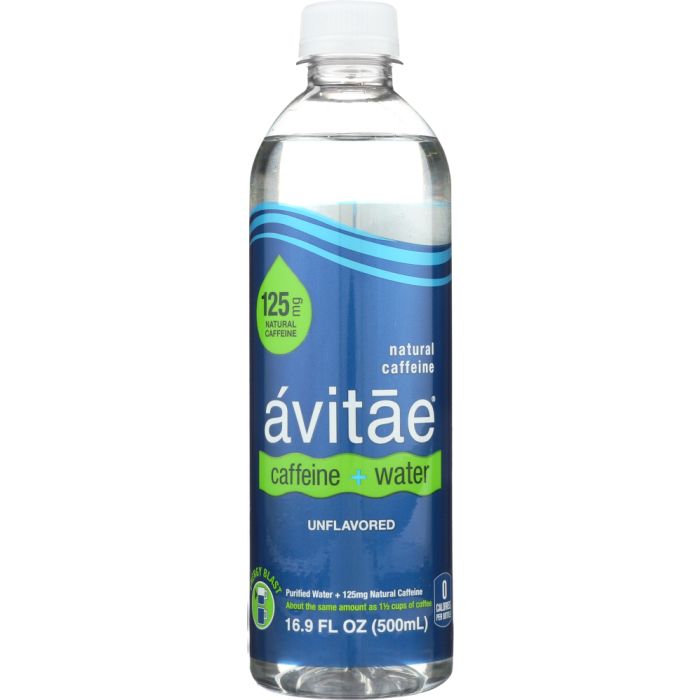 AVITAE: Water Caffeinated 125 mg, 16.9 fo