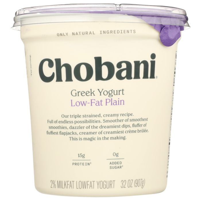 CHOBANI: Low-Fat Plain Greek Yogurt, 32 oz