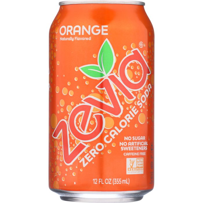 ZEVIA: All Natural Zero Calorie Soda Orange 6-12 fl oz, 72 fl oz