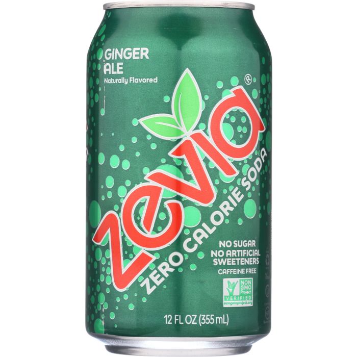 ZEVIA: All Natural Zero Calorie Soda Ginger Ale 6-12 fl oz, 72 fl oz