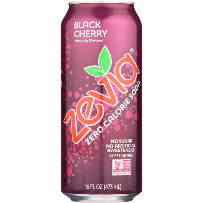 ZEVIA: Black Cherry Soda, 16 oz