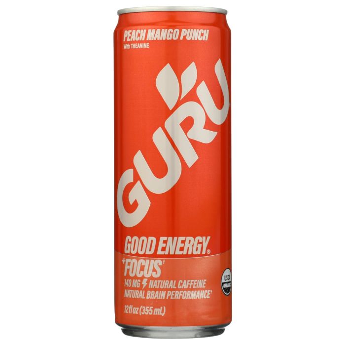 GURU: Peach Mango Punch Energy Drink, 12 fo