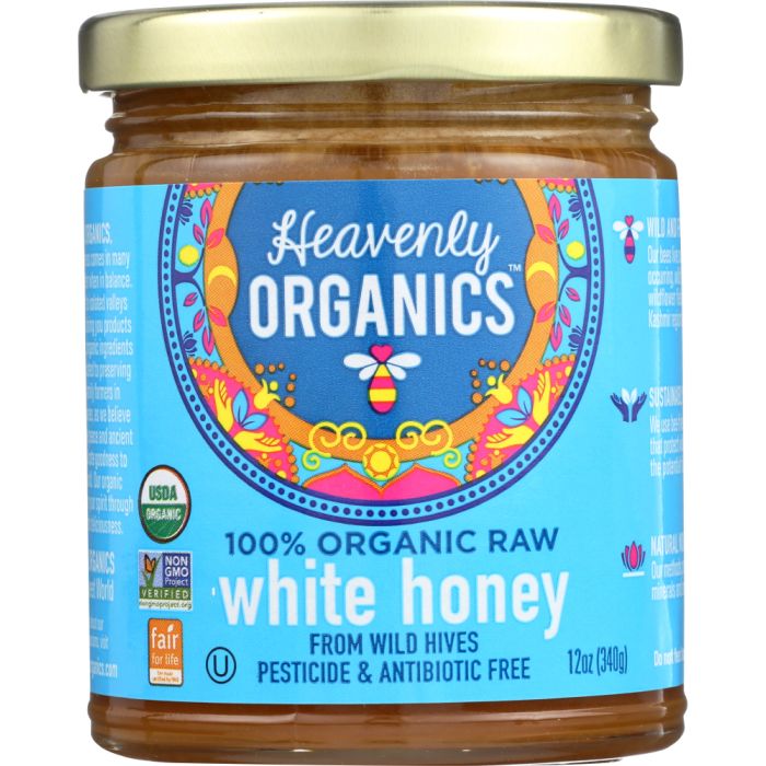 HEAVENLY ORGANICS: White Himalayan Raw Honey, 12 oz