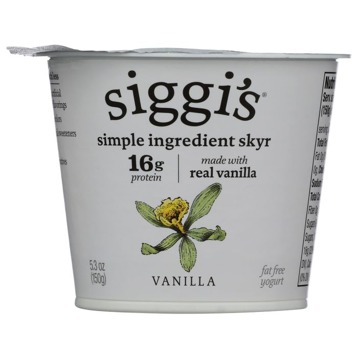 SIGGI'S: Skyr Non-Fat Yogurt Vanilla, 5.3 oz