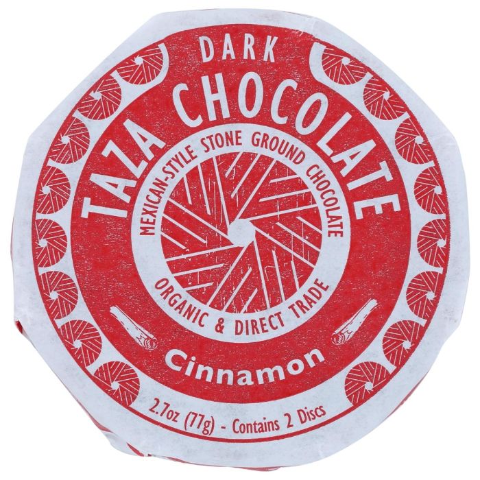 TAZA CHOCOLATE: Organic Mexicano Chocolate Disc Cinnamon, 2.7 oz