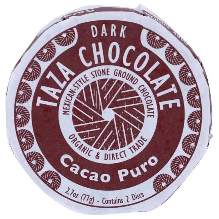 TAZA CHOCOLATE: Organic Chocolate Mexicano Disc Cacao Puro, 2.7 oz