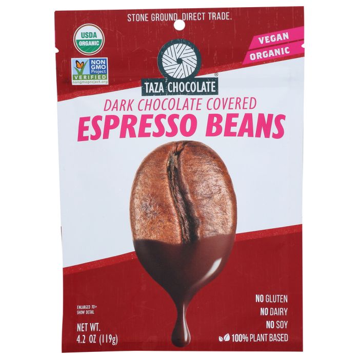 TAZA CHOCOLATE: Chocolate Covered Espresso Beans, 4.2 oz