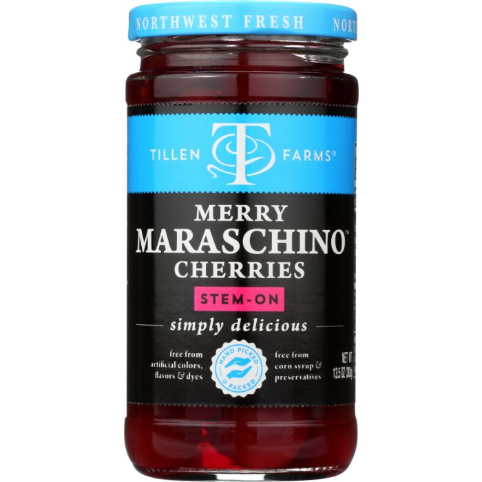TILLEN FARMS: Merry Maraschino Pitted Cherries, 14 oz