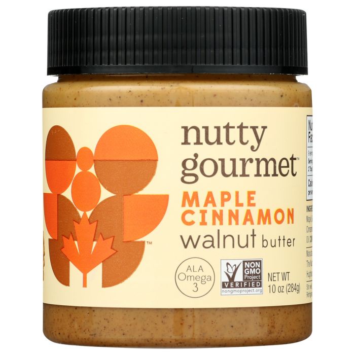 THE NUTTY GOURMET: Nut Butter Maple Cinnamon, 10 oz