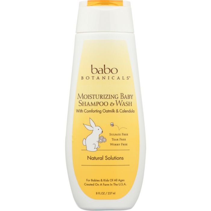 BABO BOTANICALS: Moisturizing Baby Shampoo and Body Wash , 8 oz