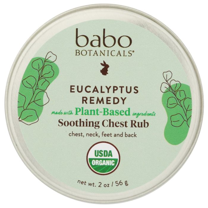 BABO BOTANICALS: Eucalyptus Remedy Organic Soothing Chest Rub, 2 oz