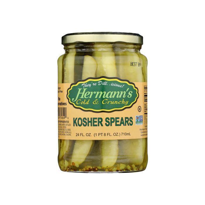 HERMANNS: Pickle Kosher Spears, 24 oz