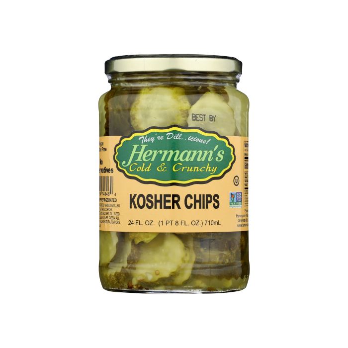 HERMANNS: Pickle Kosher Chips, 24 oz