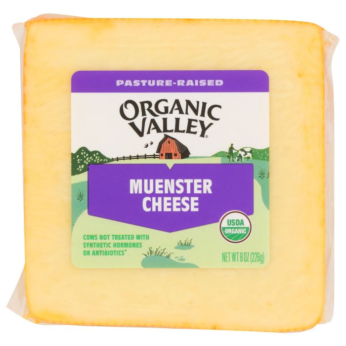 ORGANIC VALLEY: Muenster Cheese, 8 oz