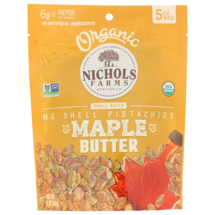 NICHOLS FARMS: No Shell Organic Pistachios Maple Butter, 5 oz