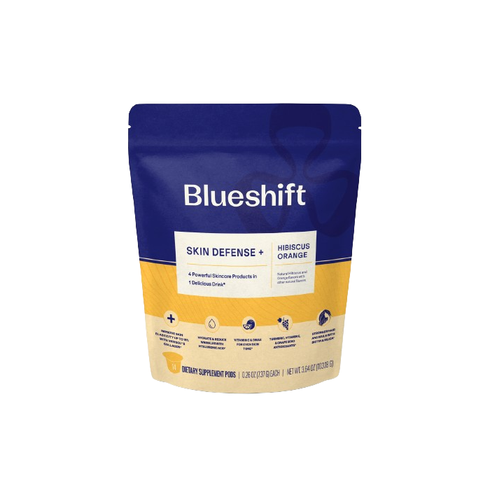 BLUESHIFT NUTRITION: Skin Defense Plus Hibiscus Orange 14Ct, 3.64 oz