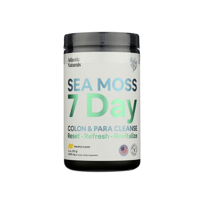ATLANTIC NATURALS: Sea Moss 7 Day Colon and Para Cleanse Pineapple Flavor, 14 oz