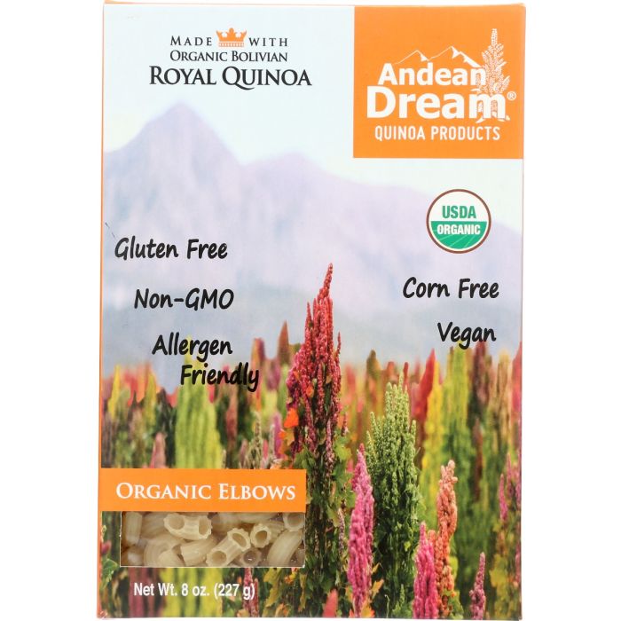 ANDEAN DREAM: Organic Elbows Quinoa Pasta, 8 oz