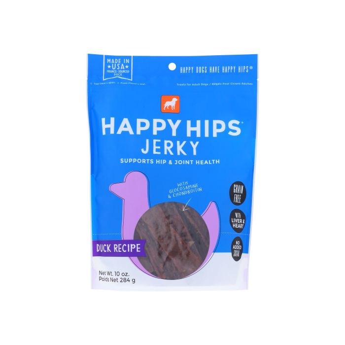 HAPPY HIPS: Duck Jerky Dog Treats, 10 oz